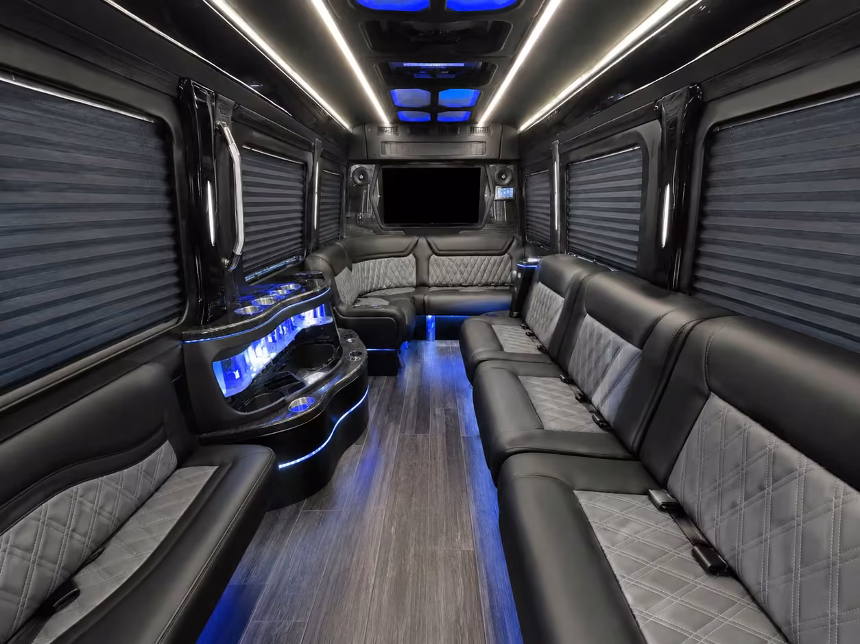 14 passenger sprinter limousine inside