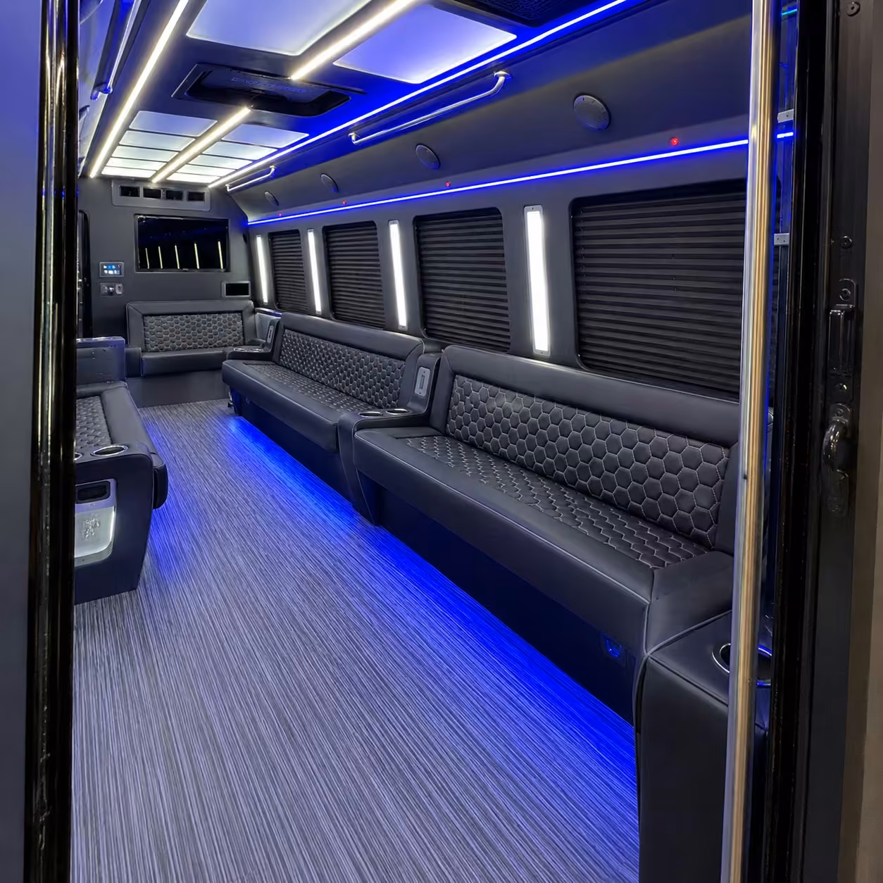 28 passenger party bus interior