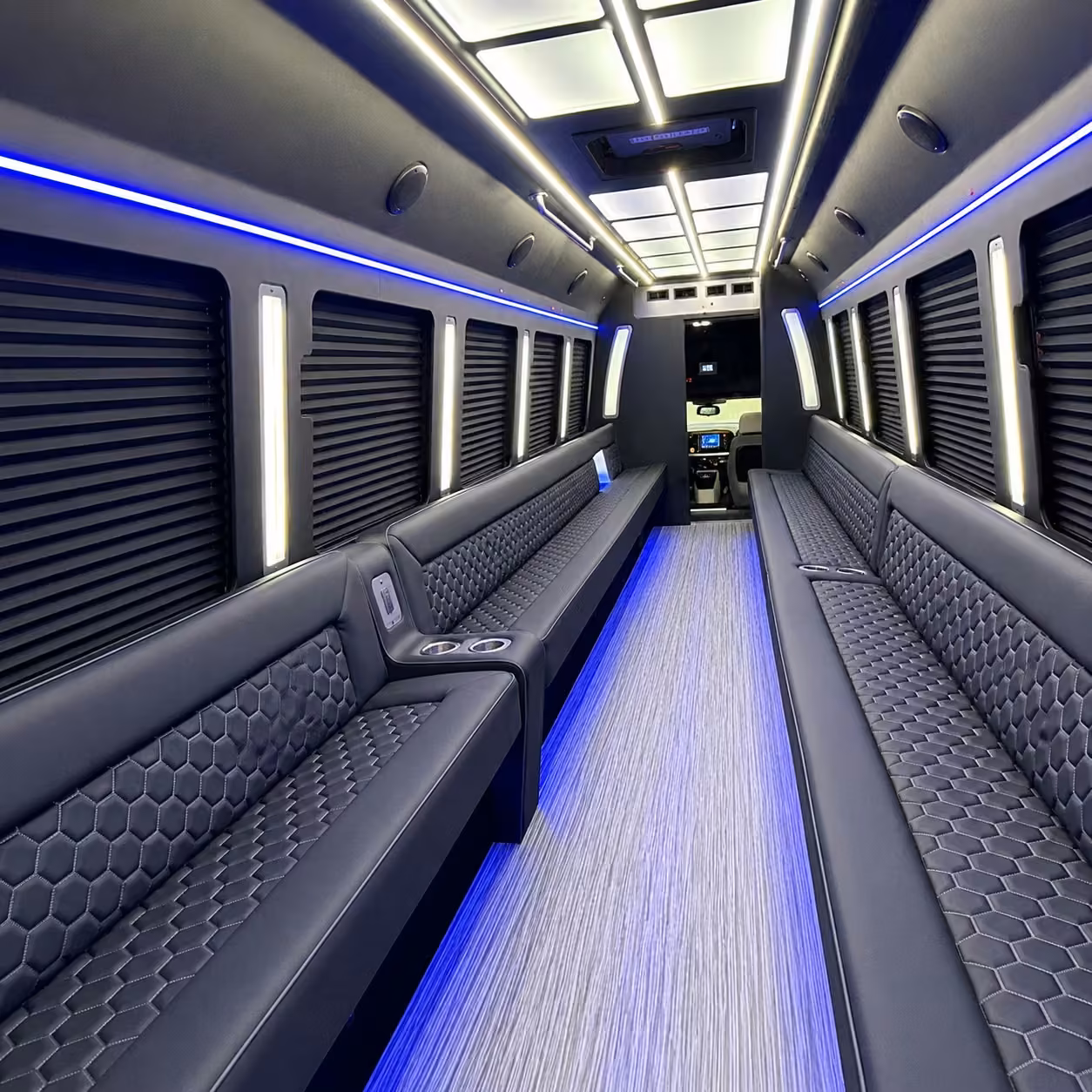 50 passenger party bus interior