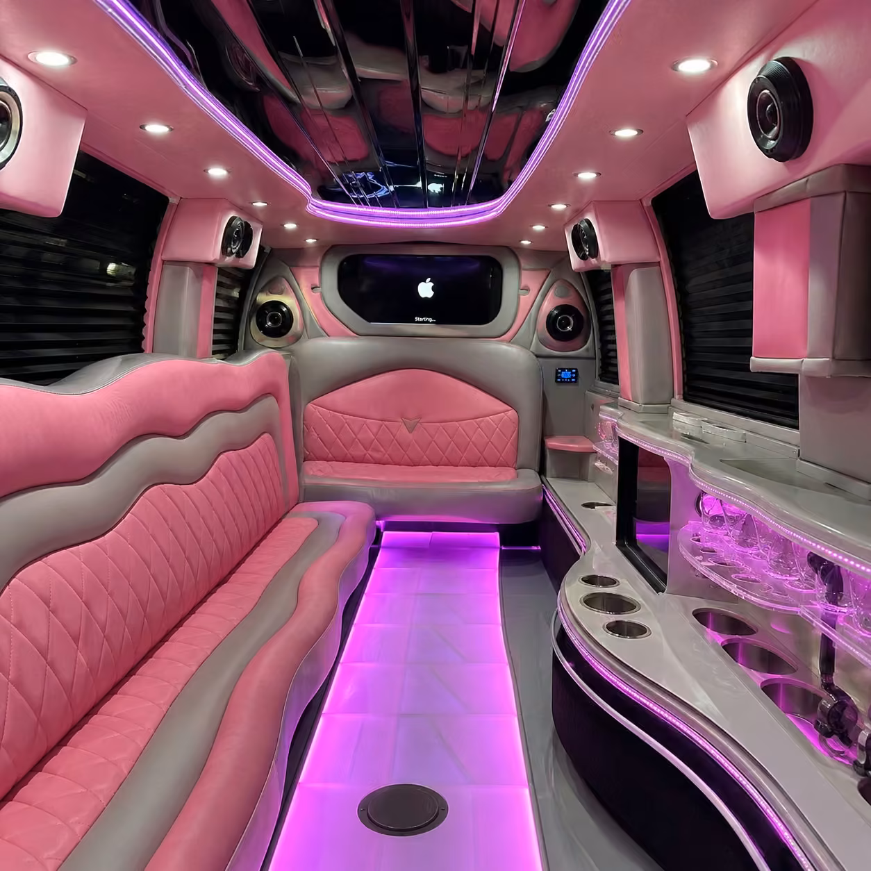 pink limo interior